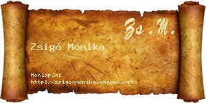 Zsigó Mónika névjegykártya