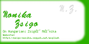 monika zsigo business card